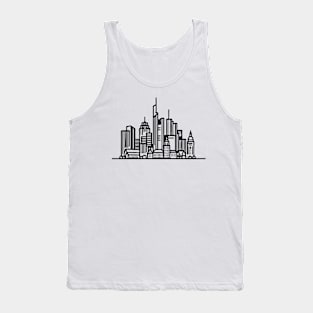 Frankfurt Minimalist Skyline Tank Top